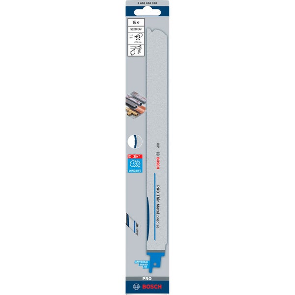 Bosch PRO Thin Metal precise S1237EAF Blatt 1,1 x 25 x 300 mm 5-tlg. - 2608658990