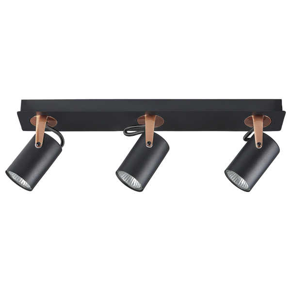 Strahler 3-flammig KLIP verstellbar Metall Schwarz