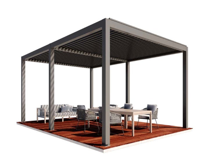 Huun Pergola Mezzo aus Metall 6x4m