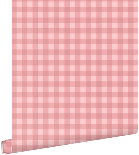 ESTAhome Tapete Karomuster Rosa - 50 x 900 cm - 131297