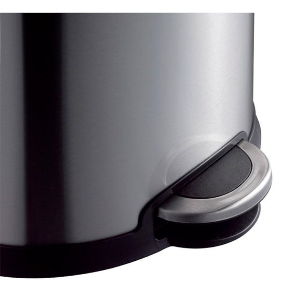 PROREGAL Ellipsenförmiger Treteimer Aus Gebürstetem Edelstahl 40 Liter HxBxT 68 x 35,5 x 39,6 cm Silber