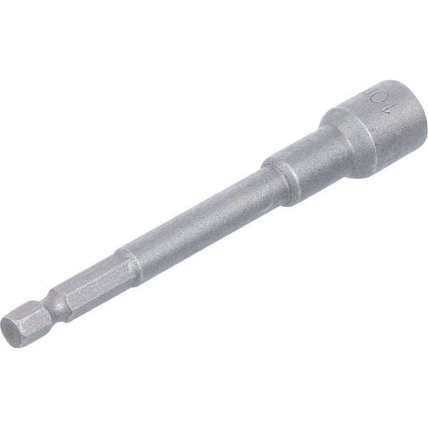 BGS Steckschlüssel-Einsatz Sechskant extra lang für Bohrmaschinen Antrieb Außensechskant 6,3 mm (1/4) SW 10 mm - 2766