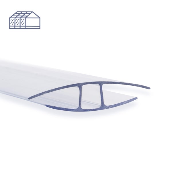 FLOORDIREKT Verbinder für Doppelstegplatten - H-Profil - 121 cm Länge - 6 mm Stärke