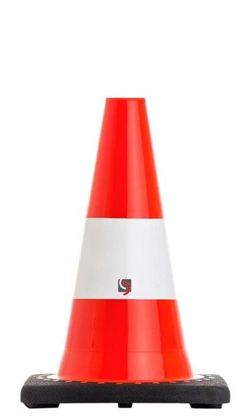 UvV FLEX Leitkegel, Pylon, Markierkegel 300 mm 1 kg schwer mit oder ohne Reflexfolie / RA1 Reflexfolie