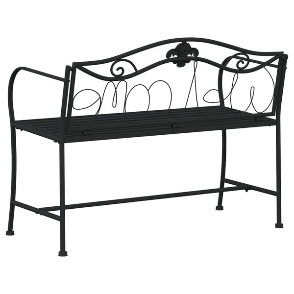 Gartenbank aus Metall mit geschwungenem Design