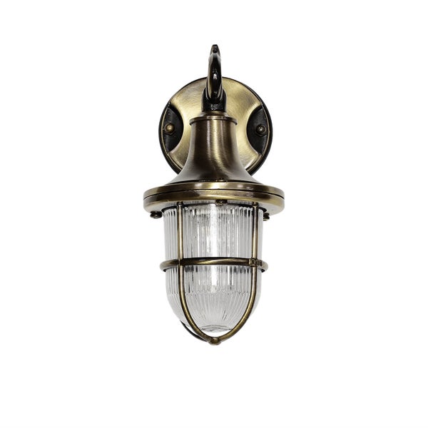 Wandleuchte aus Metall und Glas