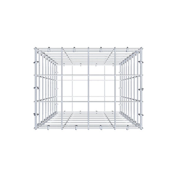 Gabione 80 cm x 40 cm x 30 cm (L x H x T), Maschenweite 10 cm x 10 cm, C-Ring