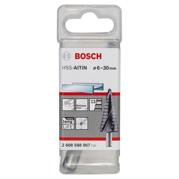 Bosch Stufenbohrer HSS-AlTiN 6 - 30 x 93,5 mm - 2608588067