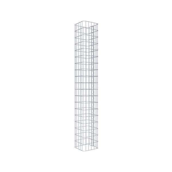 Gabionensäule 27 x 27 cm, MW 5 x 10 cm eckig - Höhe: 1,90 m