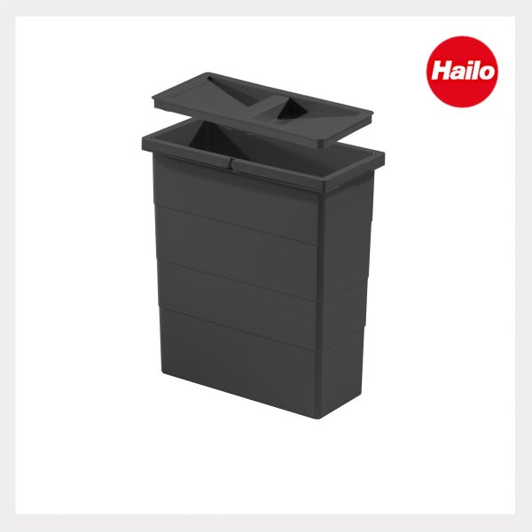 Hailo Abfalleimer für Einbausysteme mit Deckel aus Kunststoff