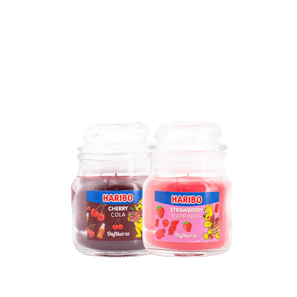 Haribo Kerzen 85gr Set 2 - 1x kleiner Cherrycola 1x kleiner Erdbeere