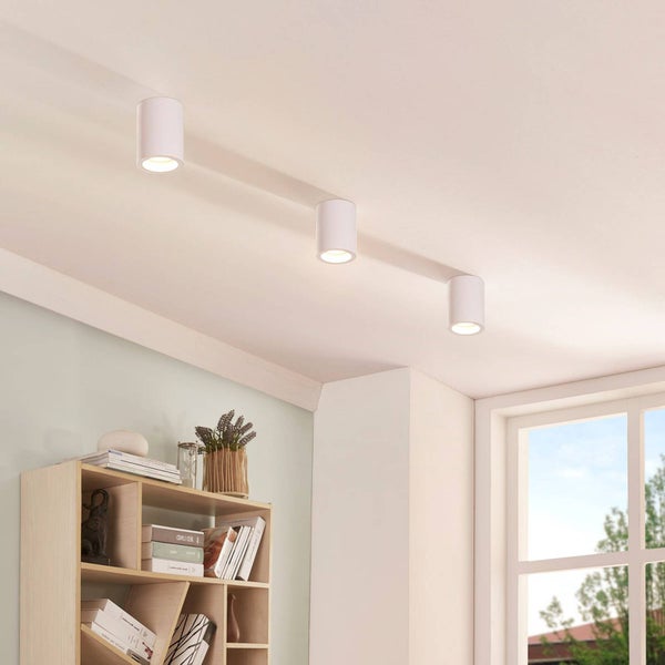 Lindby Deckenlampe Annelies dimmbar (Modern) in Weiß aus Gips/Ton (1 flammig, GU10) - Deckenleuchte Lampe Wohnzimmerleuchte