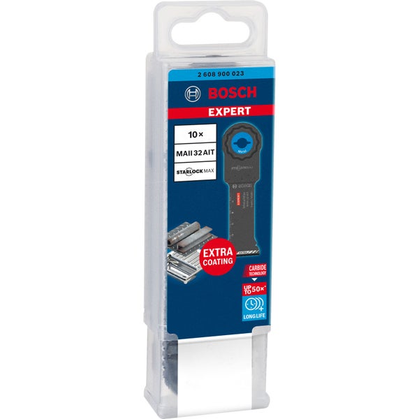 Bosch 10x Expert MetalMax Starlock Max MAII 32 AIT Tauchsägeblatt für Multifunktionswerkzeuge 70 x 32 mm - 2608900023
