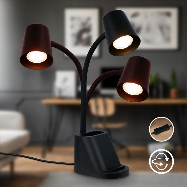 Schreibtischlampe Tischlampe Büro Schwenkbar Stiftehalter GU10