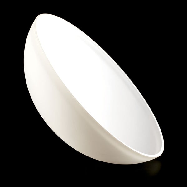 Glas Lampenschirm 400mm weiß Ersatzglas für E27 Fassung Lochmaß Ø 42 mm