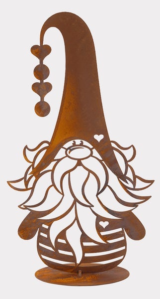 Dekorative Gartenfigur Gartenzwerg aus Metall