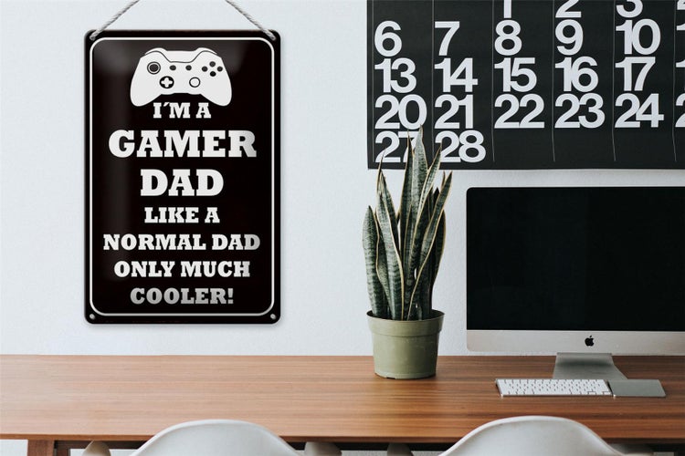 Blechschild Spruch 20x30cm I´m a gamer dad like normal dad