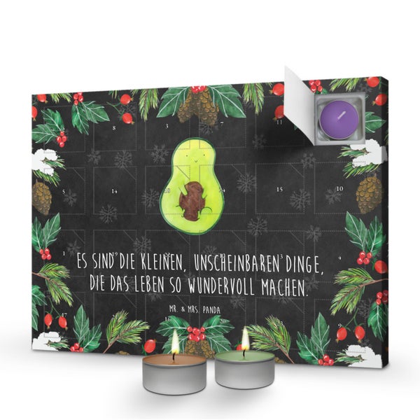 Mr. & Mrs. Panda Duftkerzen Adventskalender Avocado Kern - Schwarz