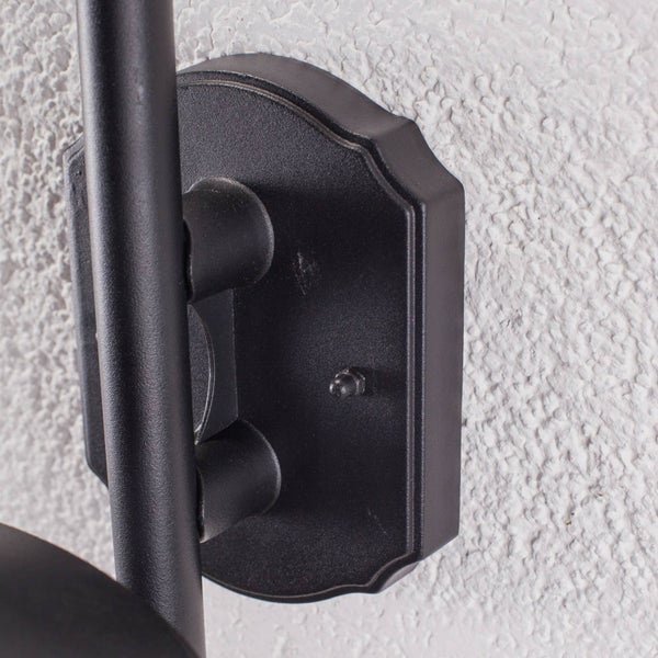 Lindby Wandleuchte außen Daphne mit Bewegungsmelder (spritzwassergeschützt (Modern) in Schwarz aus Aluminium (1 flammig, E27) - Wandlampe für Außenwand/Hauswand Haus Terrasse und Balkon