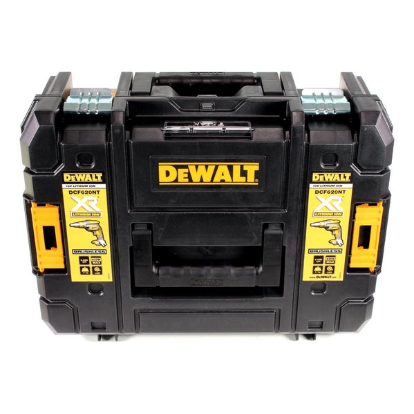 DeWALT TSTAK Werkzeugkoffer für 18 Volt Lithium Ionen Akku Trockenbauschrauber DCF620NT aus Kunststoff.