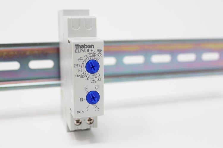 Theben 0060003 ELPA 6 Plus - Treppenlicht-Zeitschalter elektronisch, TLZ, Ausschaltvorwarnungen, Multifunktion, jederzeit nachschaltbar, 600 W LED