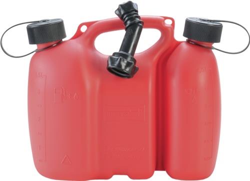 Kombikanister für Benzin und Öl mit Einfüllstutzen