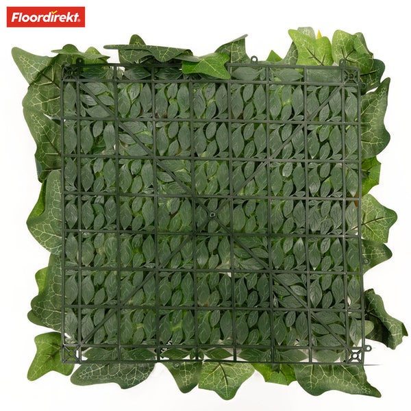 FLOORDIREKT Pflanzenwand - Ivy - Kunstpflanzenwand zur Dekoration - 33 x 33 cm