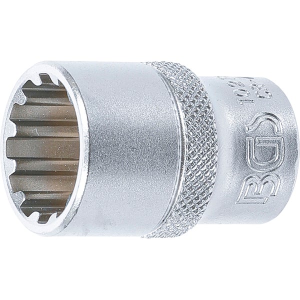 BGS Steckschlüssel-Einsatz Gear Lock Antrieb Innenvierkant 12,5 mm (1/2) SW 18 mm - 10218