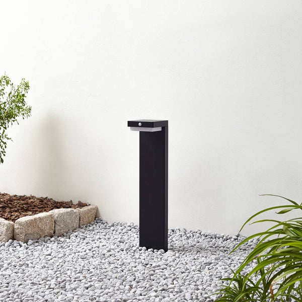 Lindby LED Solarleuchten Eleazar dimmbar (spritzwassergeschützt (Modern) in Schwarz aus Aluminium (1 flammig, ) - Solarlampe Solarleuchte Garten