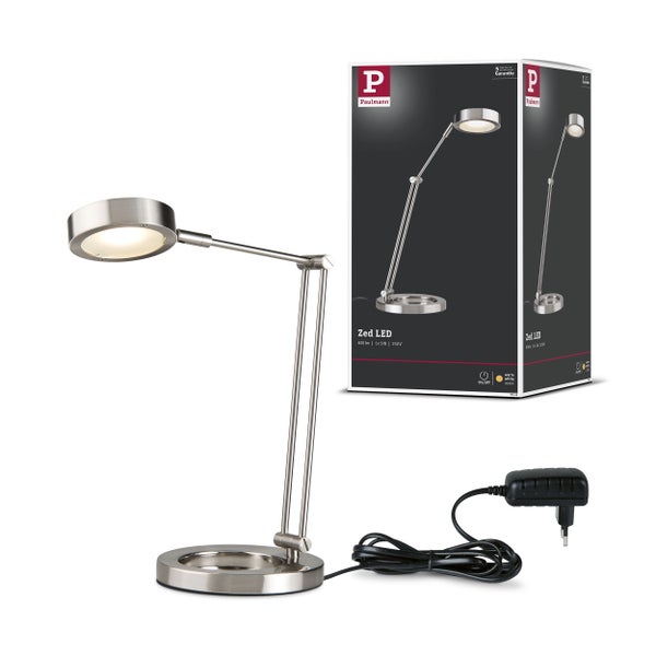 LED Schreibtischleuchte Zed 3000K 359lm 5W Eisen gebürstet