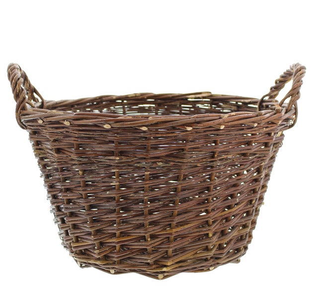 FRANK FLECHTWAREN | Füllkorb Natur, klein, WEIDE, Ø 45 x 26 cm