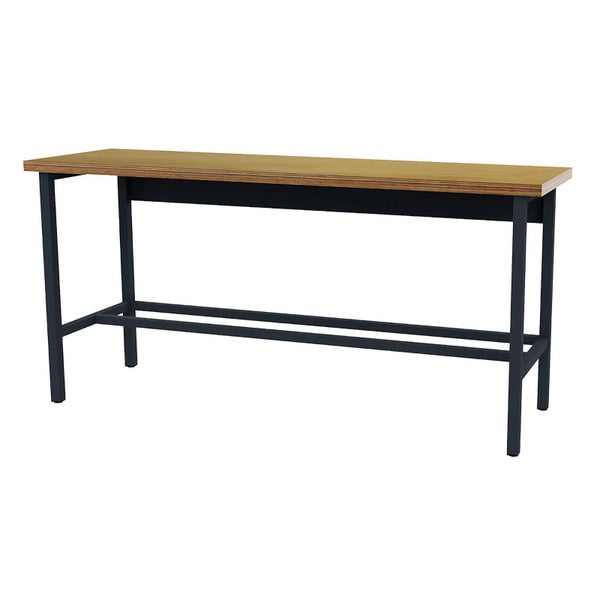 Stehtisch mit Holzplatte und Metallgestell