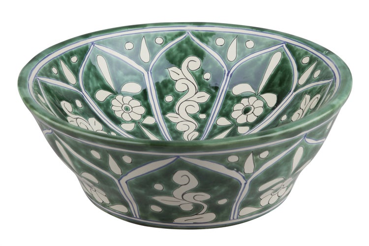 Keramikschale mit Blumenmuster