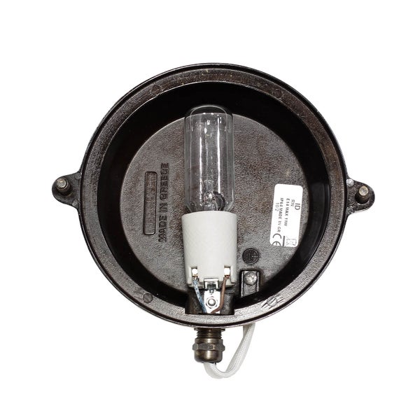 Runde Lampe mit Leuchtmittel und E14 Fassung