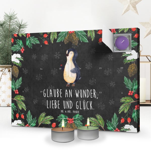 Mr. & Mrs. Panda Duftkerzen Adventskalender Pinguin Marienkäfer - Schwarz