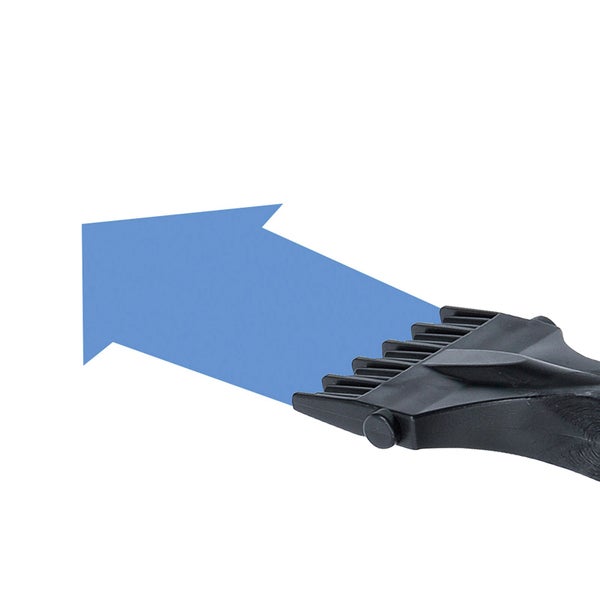 Kamm mit Kunststoffgriff und Pfeil