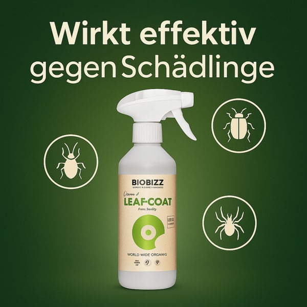 BioBizz Leafcoat 500 ml – Biologisches Pflanzenschutz-Spray gegen Schädlinge mit Pipette – Sofort einsatzbereit & 100 % natürlich