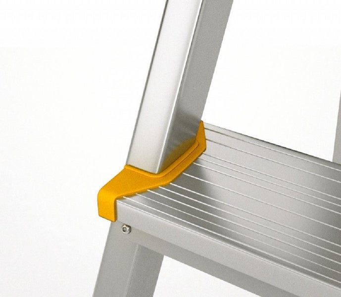PROREGAL Metal Double Giraffe Doppelseitige-Aluminium-Stufenstehleiter 5 Stufen 109 cm Hoch 150 kg Tragkraft Leiter Trittleiter Haushaltsleiter