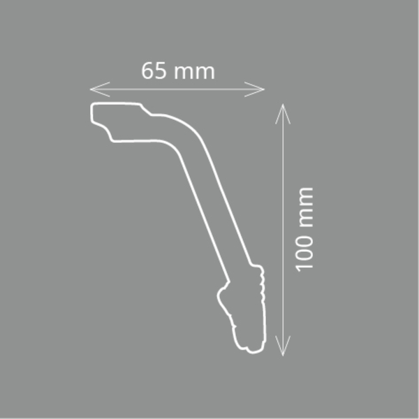 HOMESTAR Zierleiste Victoria (65 x 95 mm), Länge 2m, LED-fähig