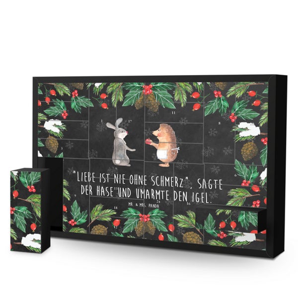 Mr. & Mrs. Panda Befüllbarer Adventskalender Hase Igel - Schwarz