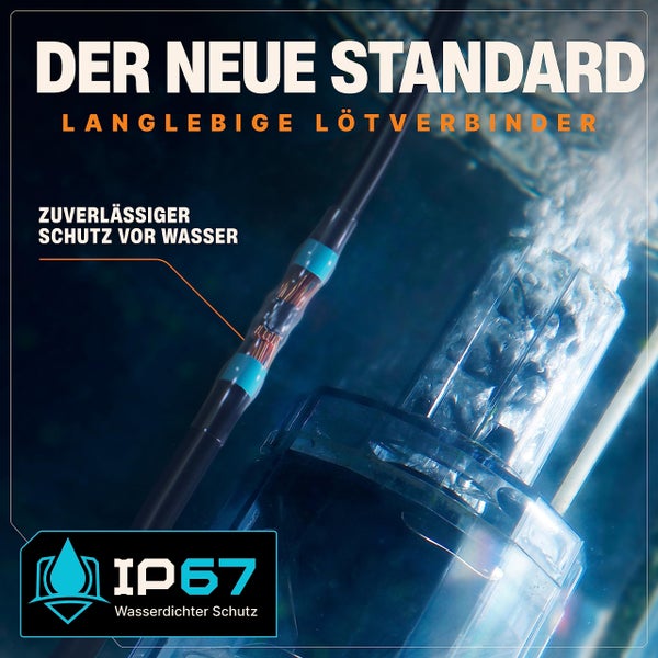 BAURIX® Lötverbinder Set [200 Stück] I IP67 Schrumpfverbinder für wasserdichte Kabel-Verbindungen I Kabelverbinder Set, Stoßverbinder