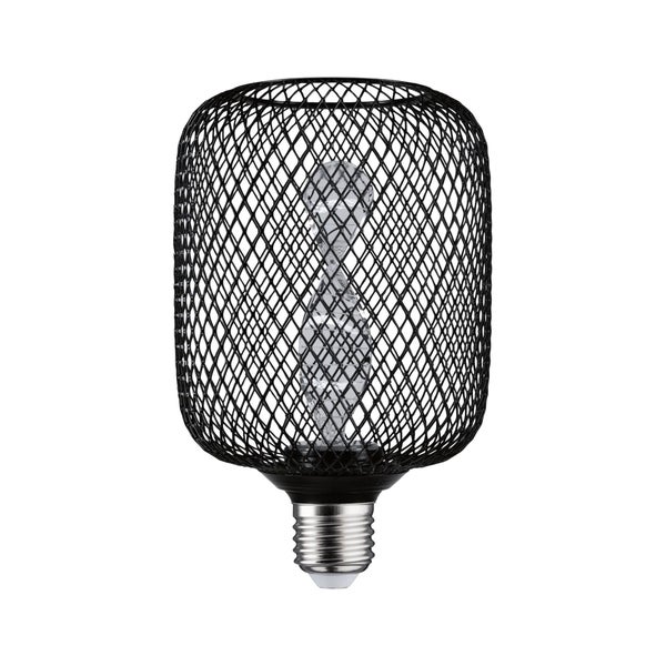 Metallic Glow Standard 230V LED Leuchtmittel Zyl E27 Helix 110lm 3,5W 1800K Schwarz