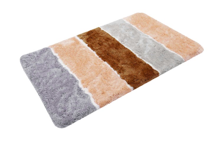 Badteppich Lachs Grau Braun Rio Marina Homie Living 80x150 cm