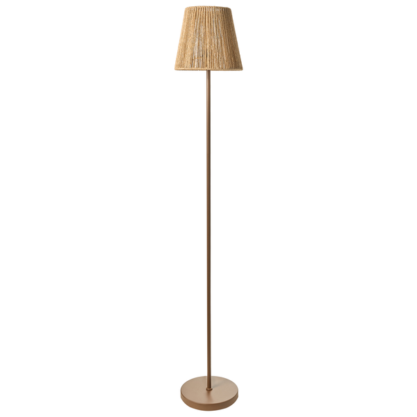 Stehlampe mit Lampenschirm aus Seil