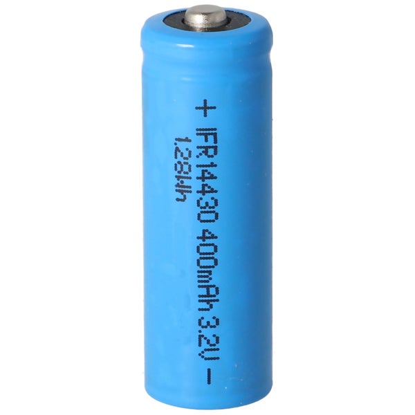 IFR 14430 400mAh 3,2V LiFePo4 Akku mit Kopf 43,8x14,2mm, ungeschützt