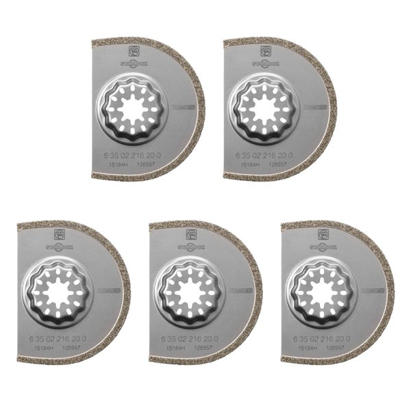 Fünf Starlock Diamant Sägeblätter