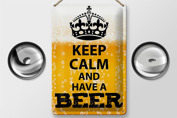 Blechschild Spruch 20x30cm Keep Calm and have a Beer Bier