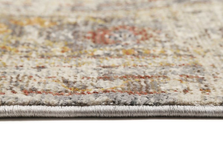 Teppich Grau Gelb Vintage Kurzflor SoHo Fashion WECONhome 120x170 cm