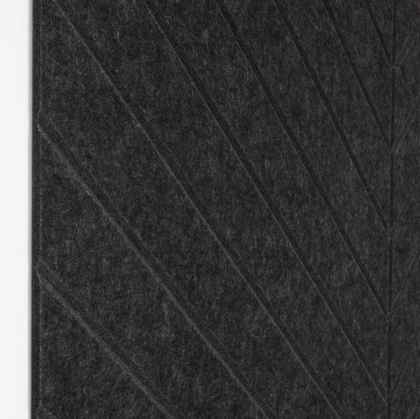 Akustisches Wandpaneel aus PET-Filz – 100 x 100 cm – Fischgrätenmuster Anthrazit
