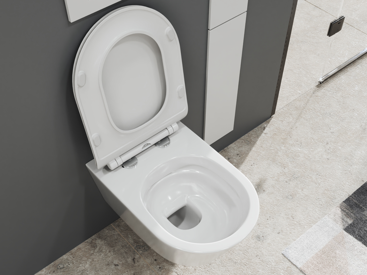 SSWW Design Hänge-WC Beta CT2063V – Spülrandlos – Markenkeramik – Softclose-Sitz